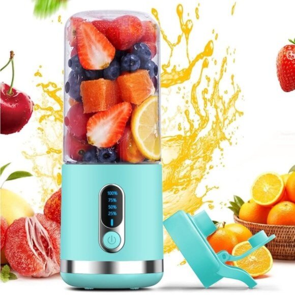 Portable Blender Personal Blender for Shakes and Smoothies Blue USB Charging - Picture 1 of 10